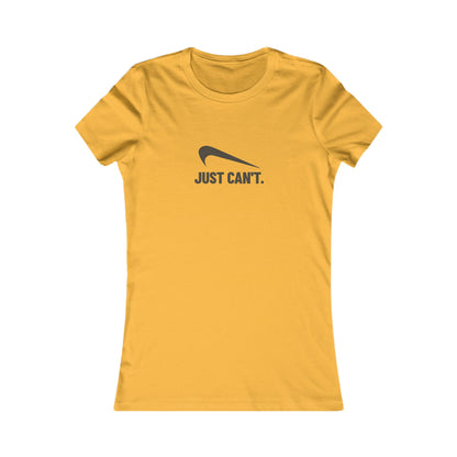 Just Can’t Athletic Parody — Retro Workout Women's Tee (Light)