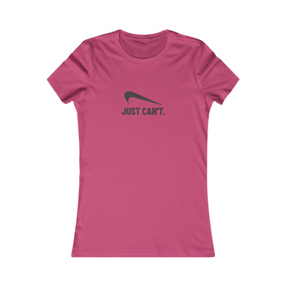 Just Can’t Athletic Parody — Retro Workout Women's Tee (Light)