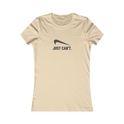 Just Can’t Athletic Parody — Retro Workout Women's Tee (Light)