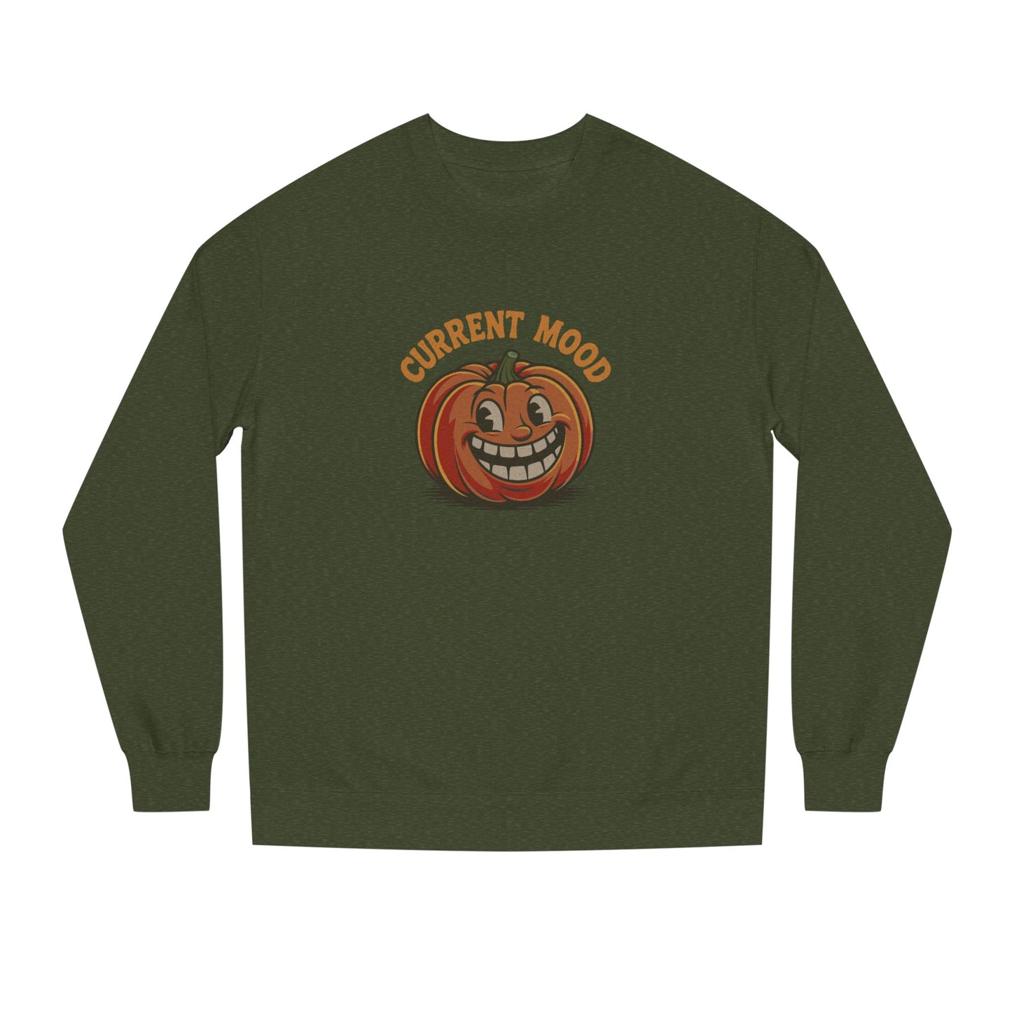 Current Mood (Toothy Jack) — Retro Halloween Sweatshirt (Dark)