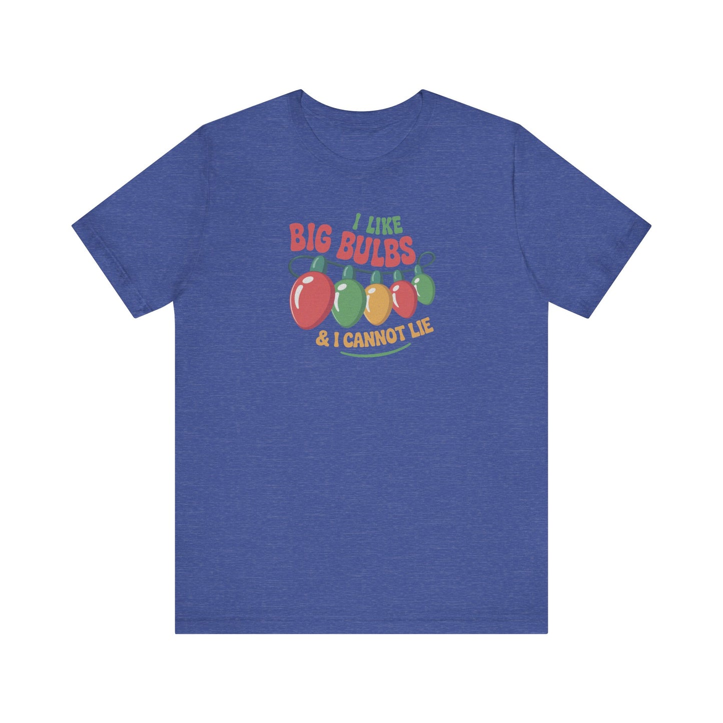 I Like Big Bulbs and I Cannot Lie — Christmas Lights Retro Tee (Dark)