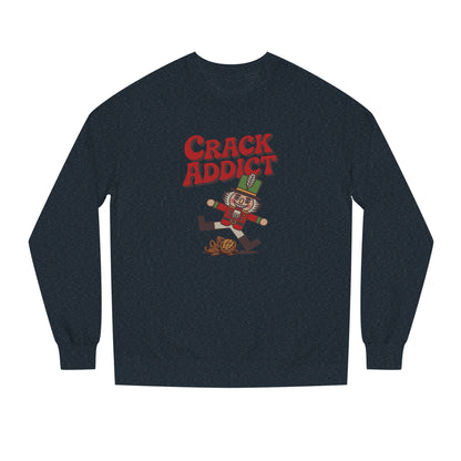 Crack Addict Nutcracker (Unhinged Remix) — Retro Sweatshirt (Dark)
