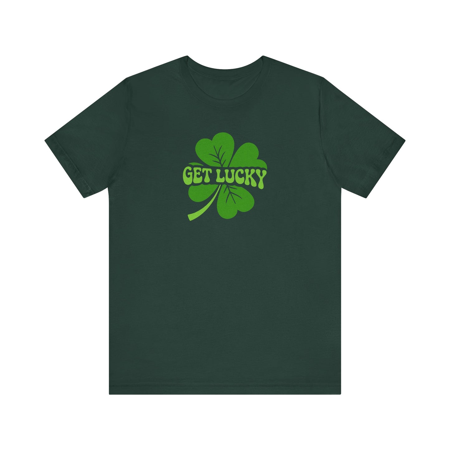 I’m Up All Night to Get Lucky — St. Patrick's Retro Tee (Dark)