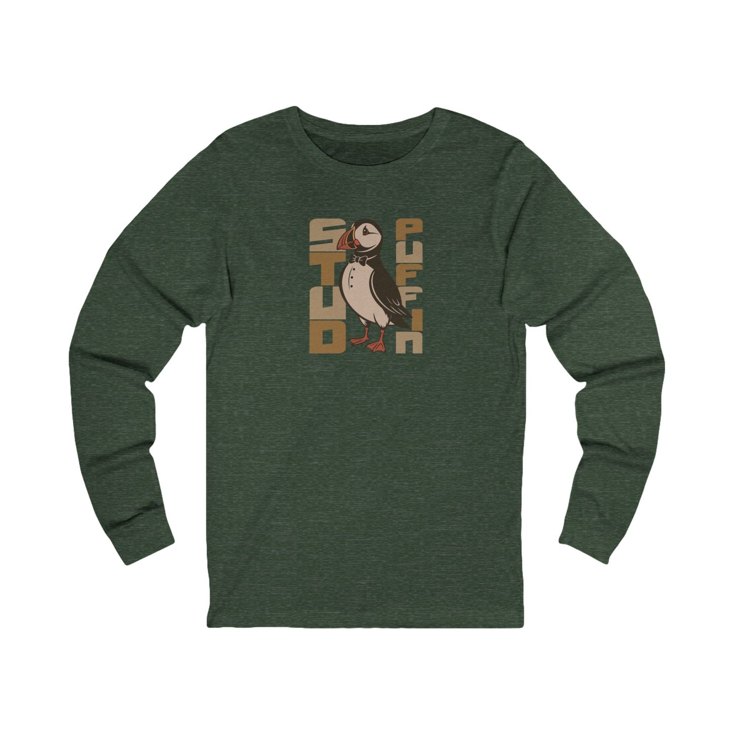 Stud Puffin, Licensed to Chill – Spy-Bird Retro Long Sleeve (Dark)