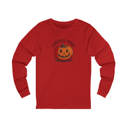 Current Mood (Classic Pumpkin) — Retro Halloween Long Sleeve (Light)