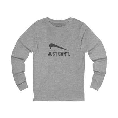 Just Can’t Athletic Parody — Retro Workout Long Sleeve (Light)