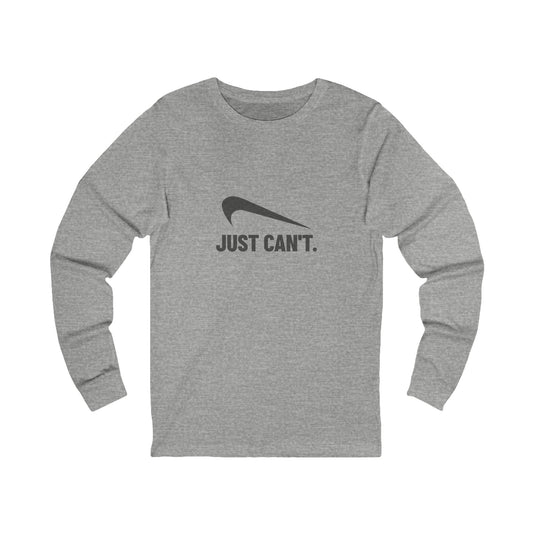 Just Can’t Athletic Parody — Retro Workout Long Sleeve (Light)