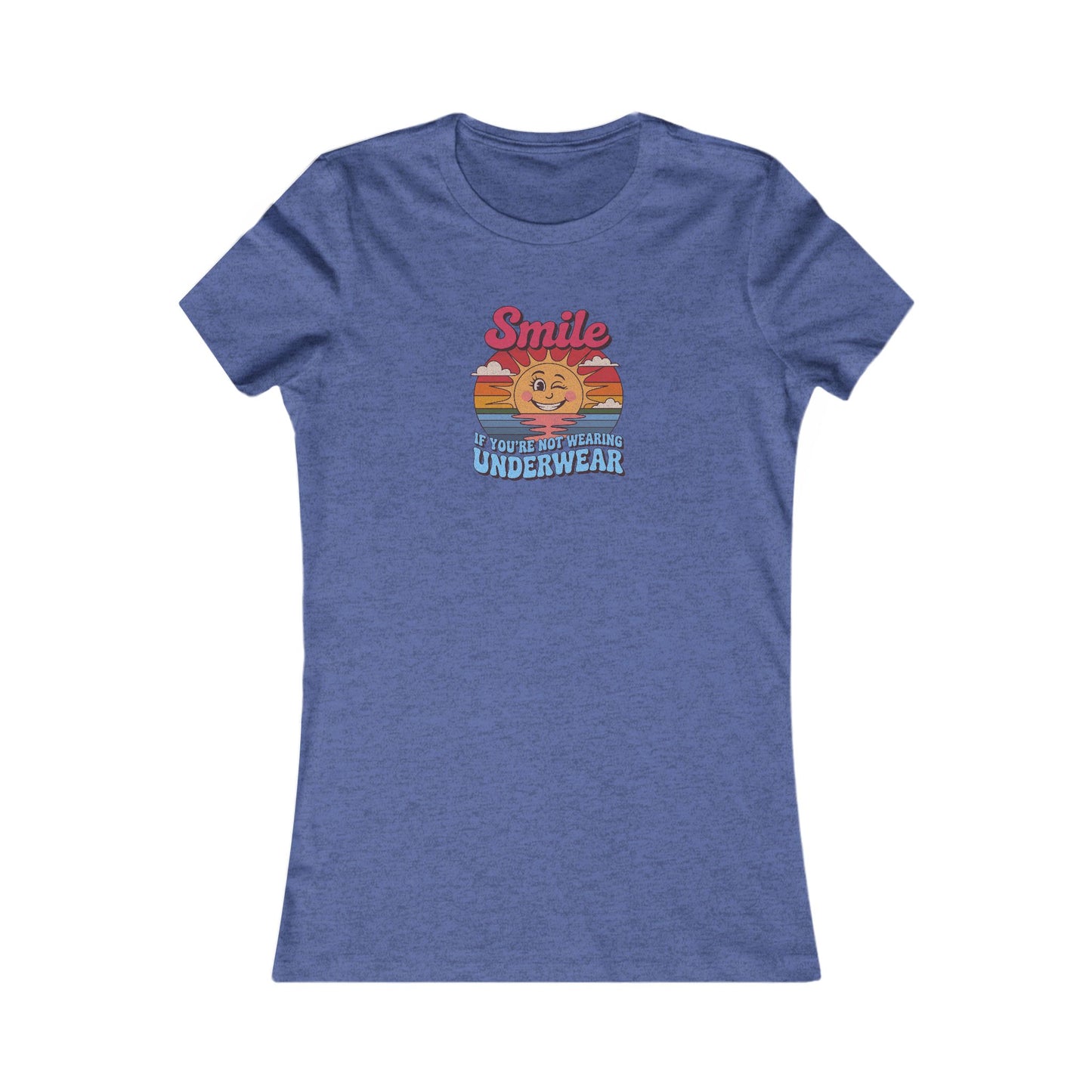Smile If You’re Not Wearing Underwear — Retro Women's Tee (Dark)