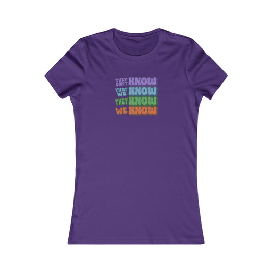 They Don't Know We Know — Friends Retro Women's Tee (Dark)