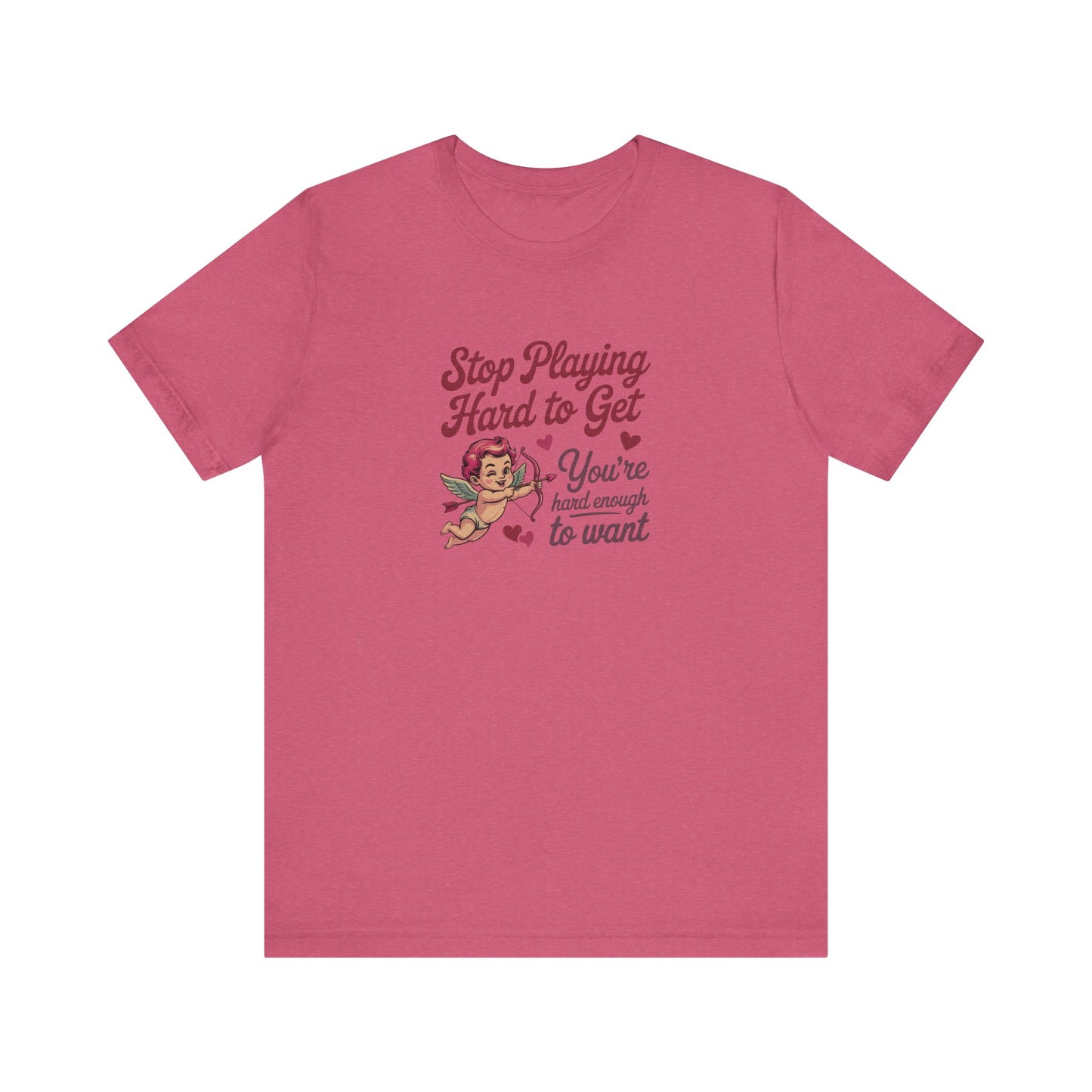 Stop Playing Hard to Get — Retro Cupid Tee (Light)