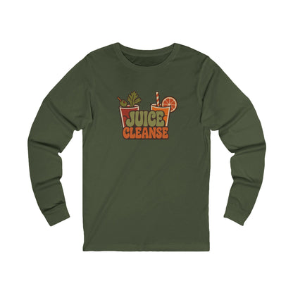 Juice Cleanse Liquid Diet — Boozy Brunch Retro Long Sleeve (Dark)