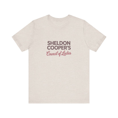 Sheldon Cooper’s Council of Ladies — TBBT Retro Tee (Light)