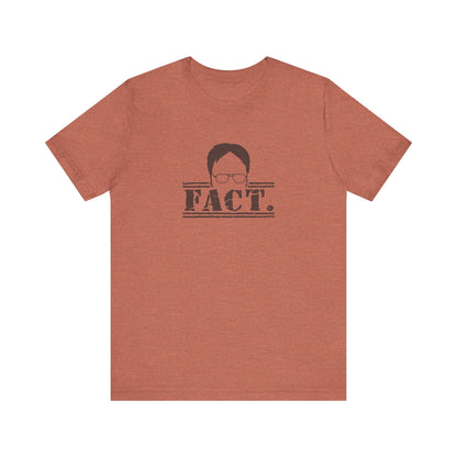Dwight Schrute FACT. — The Office-Inspired Retro Tee (Light)