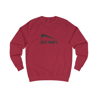 Just Won’t Athletic Parody — Retro Workout Sweatshirt (Light)