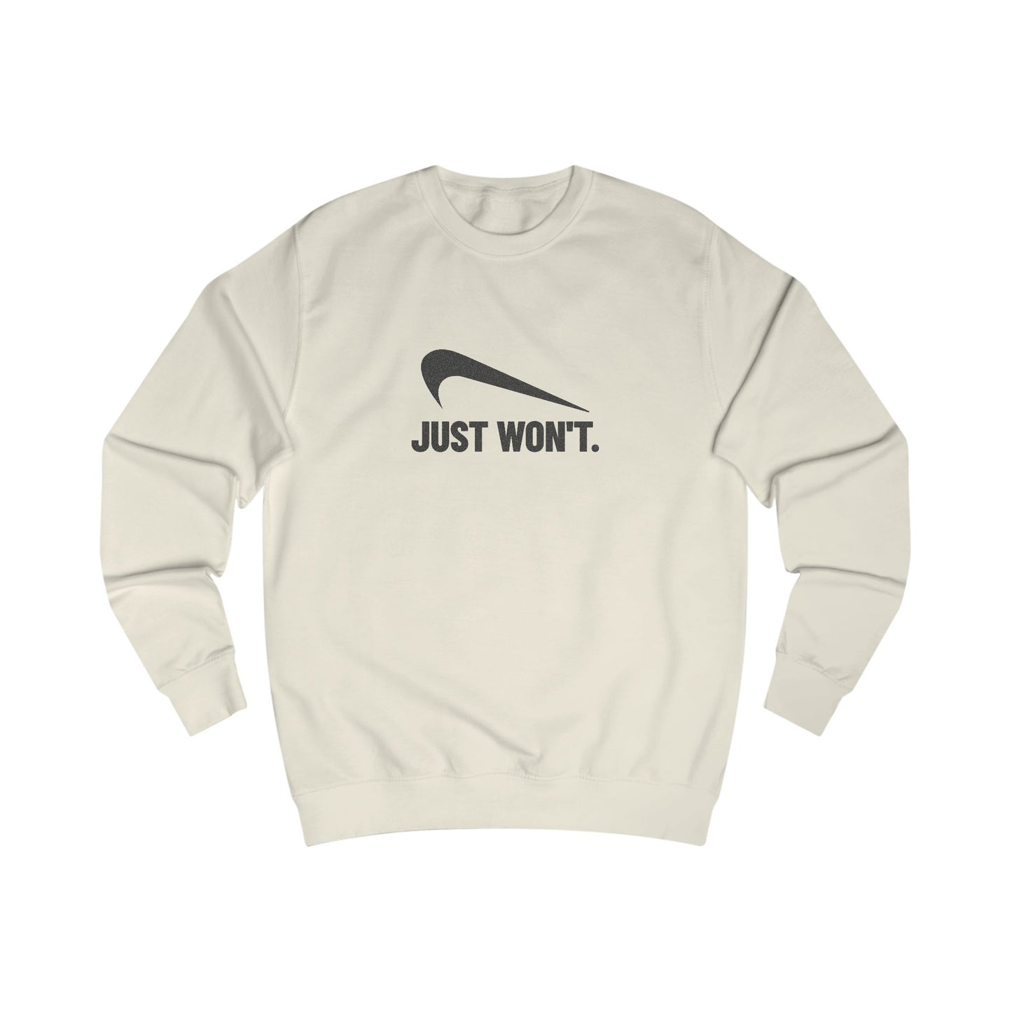 Just Won’t Athletic Parody — Retro Workout Sweatshirt (Light)