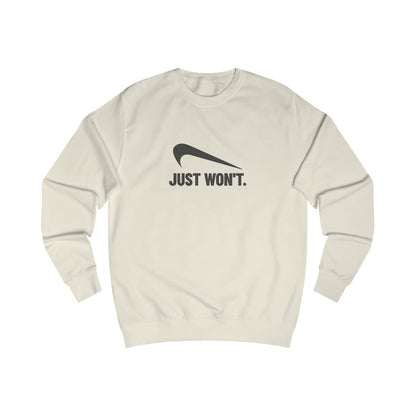 Just Won’t Athletic Parody — Retro Workout Sweatshirt (Light)