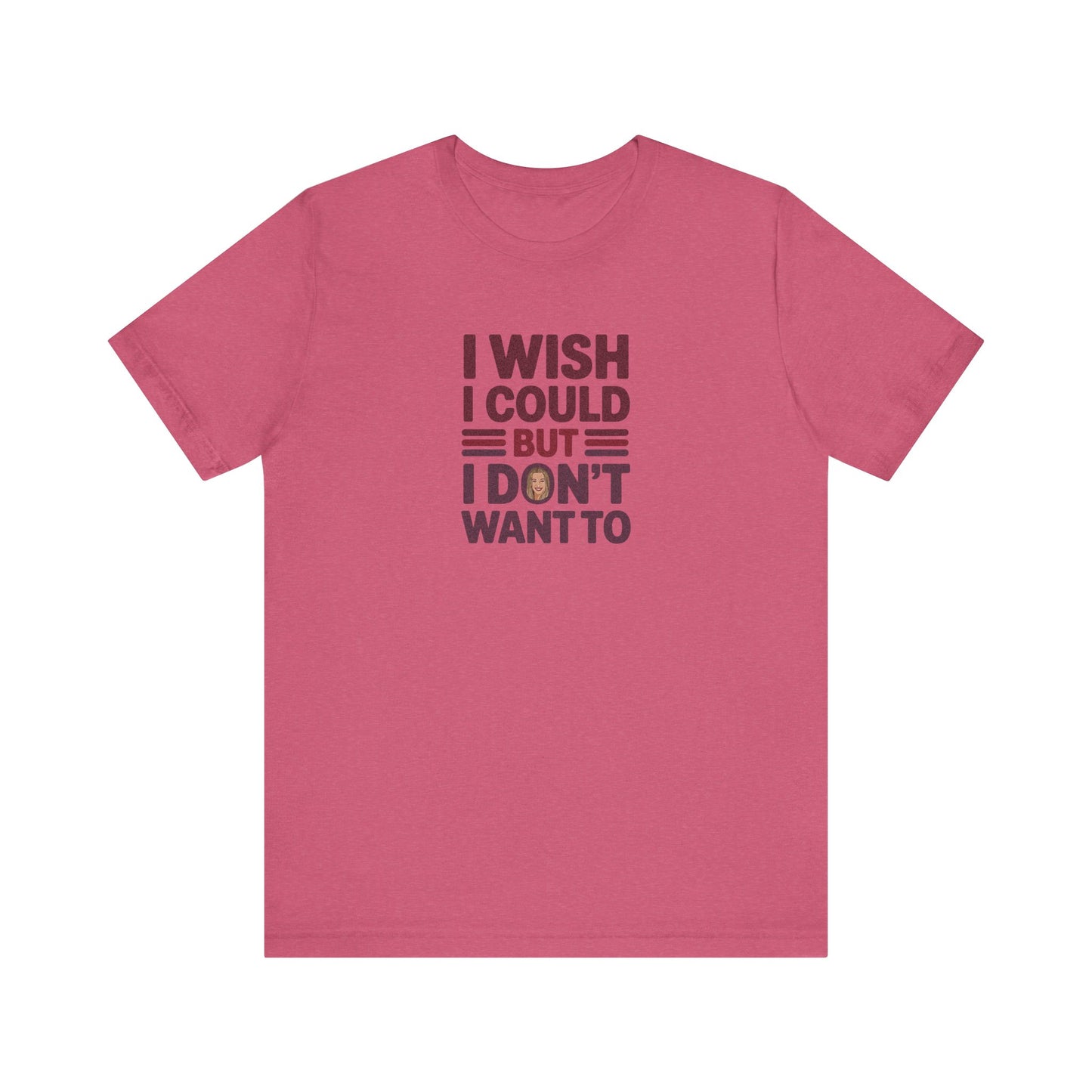I Wish I Could, But I Don't Want To — Phoebe Buffay Retro Tee (Light)