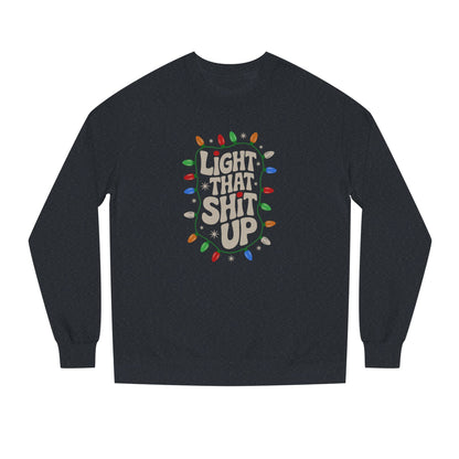 Light That Sh!t Up — Retro Christmas Lights Sweatshirt (Dark)