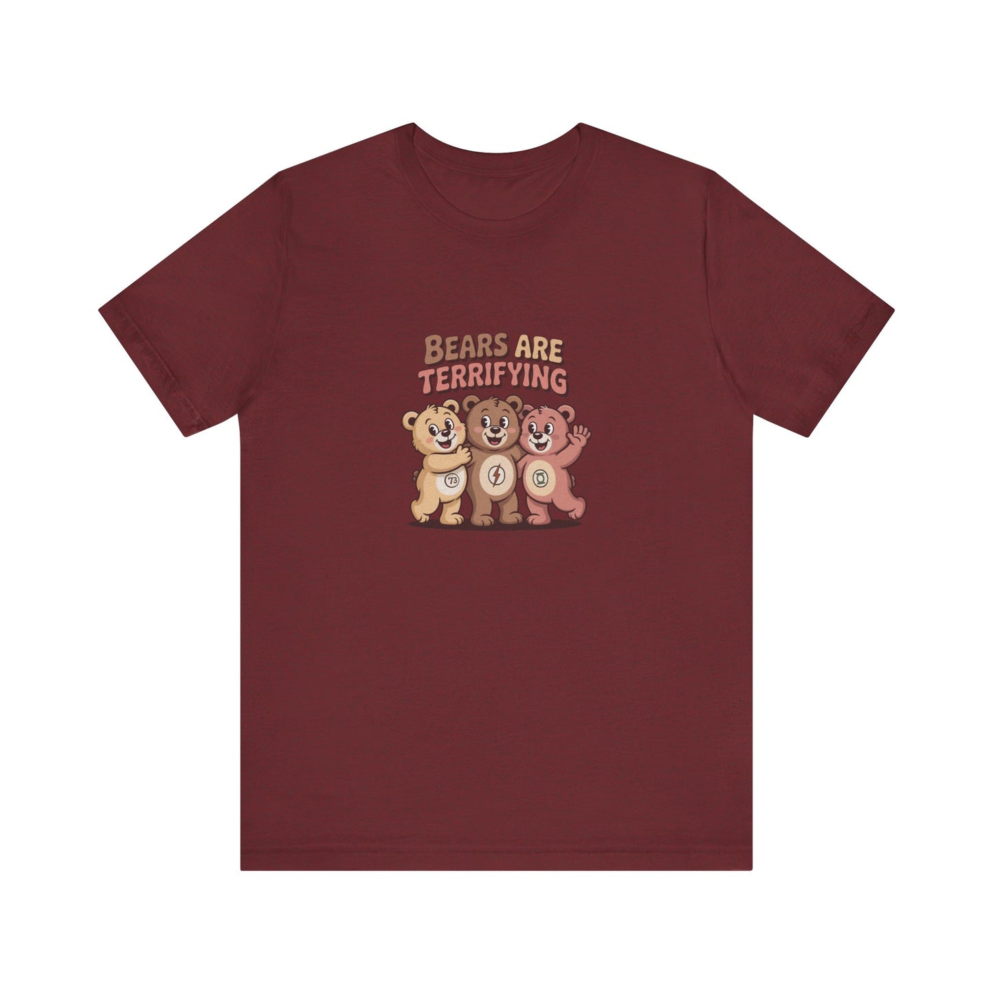 Bears Are Terrifying (Cute Remix) — Retro Tee (Dark)