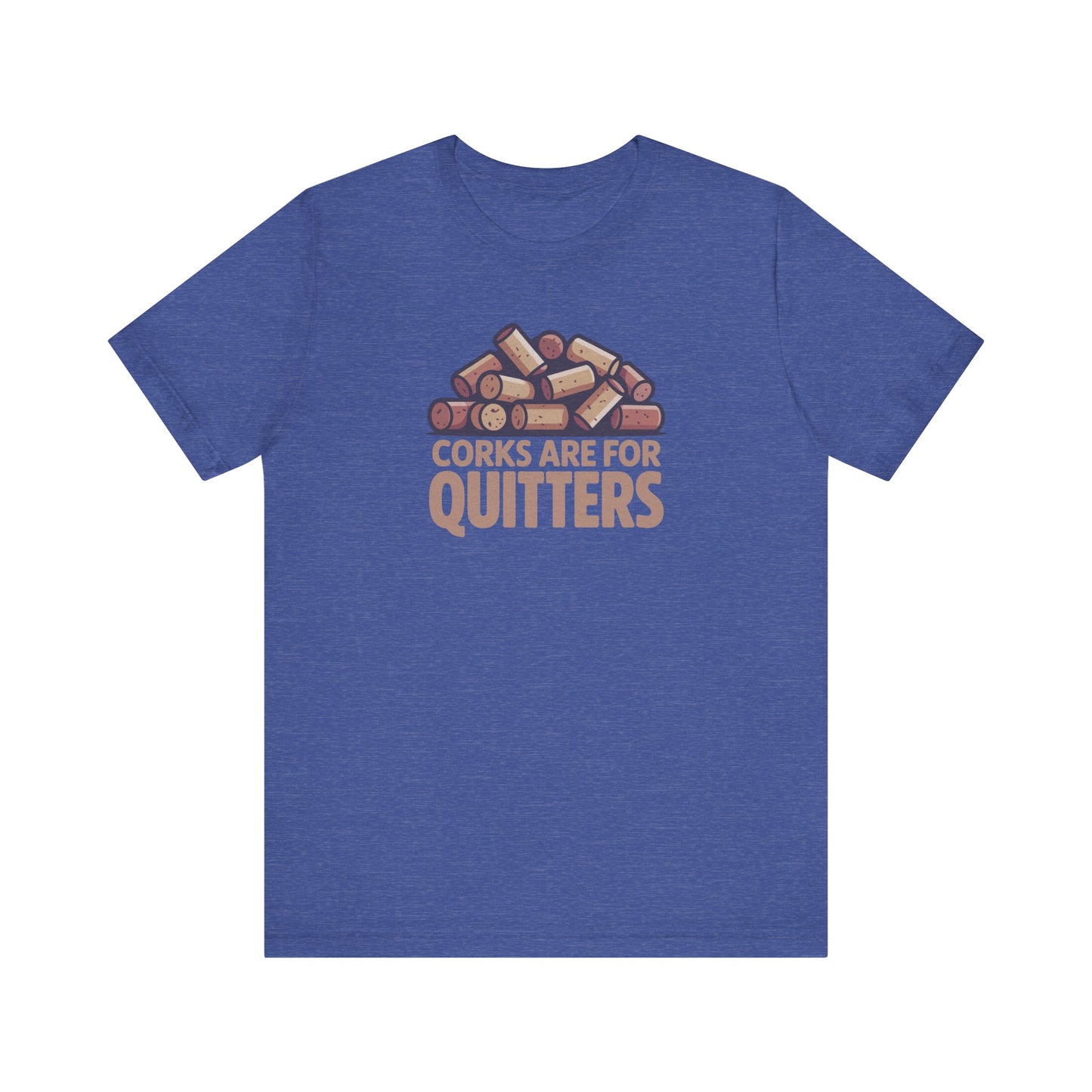 Corks Are For Quitters – Wine Lover Retro Tee (Dark)