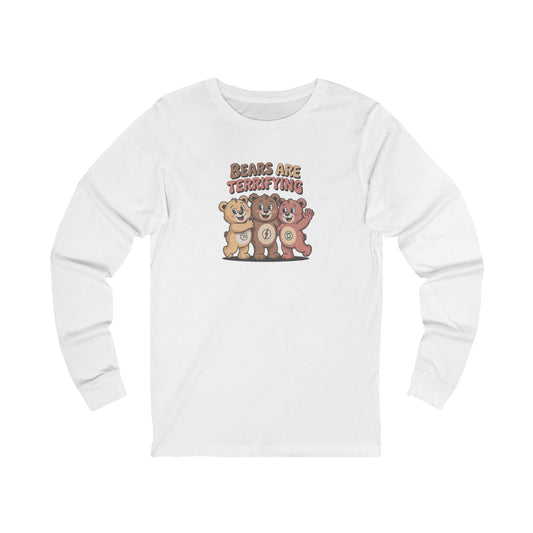 Bears Are Terrifying (Cute Remix) — Retro Long Sleeve (Light)