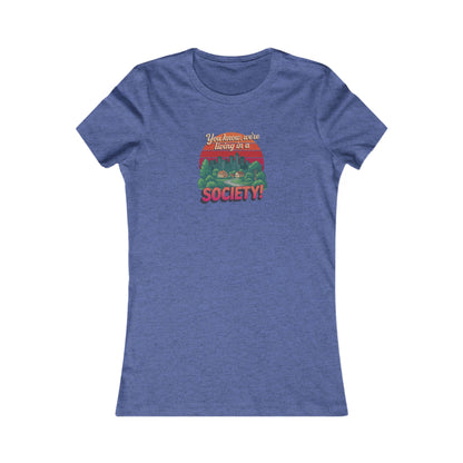 We’re Living in a Society! — Seinfeld Retro Women's Tee (Dark)