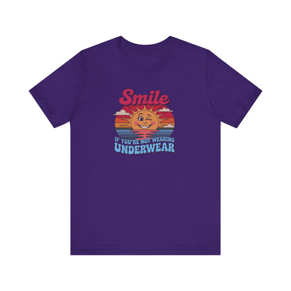 Smile If You’re Not Wearing Underwear — Retro Tee (Dark)