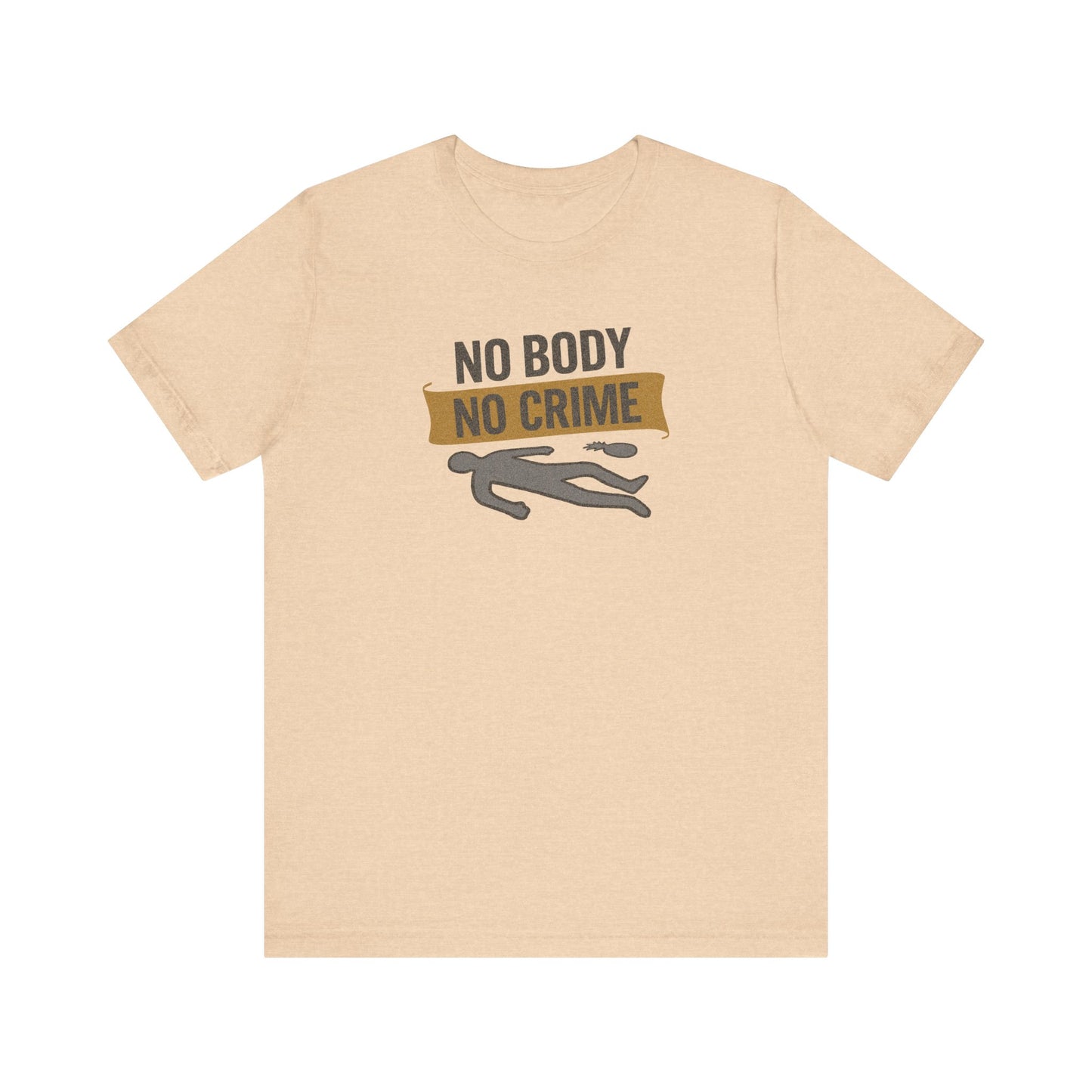 No Body, No Crime — Psych Crime Scene Retro Tee (Light)