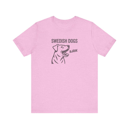 His Bjärk Is Worse Than His Bite – Minimalist Dog Pun Retro Tee (Light)