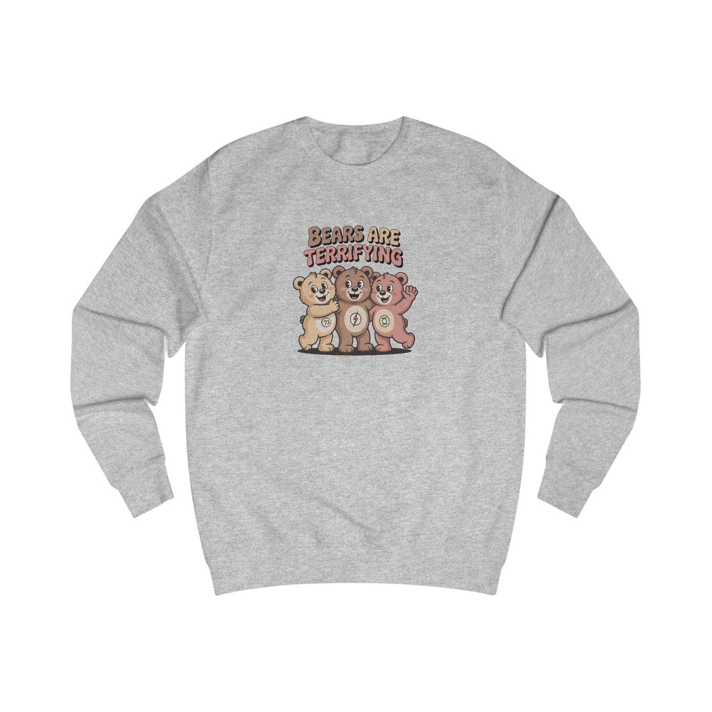 Bears Are Terrifying (Cute Remix) — Retro Sweatshirt (Light)