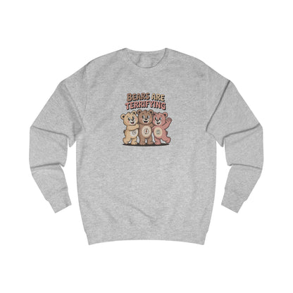 Bears Are Terrifying (Cute Remix) — Retro Sweatshirt (Light)
