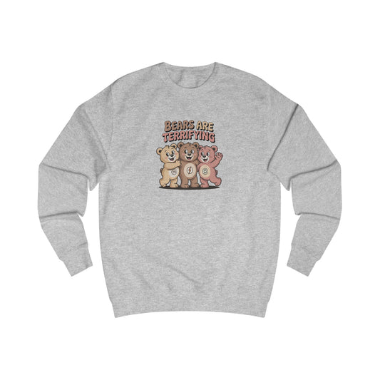 Bears Are Terrifying (Cute Remix) — Retro Sweatshirt (Light)