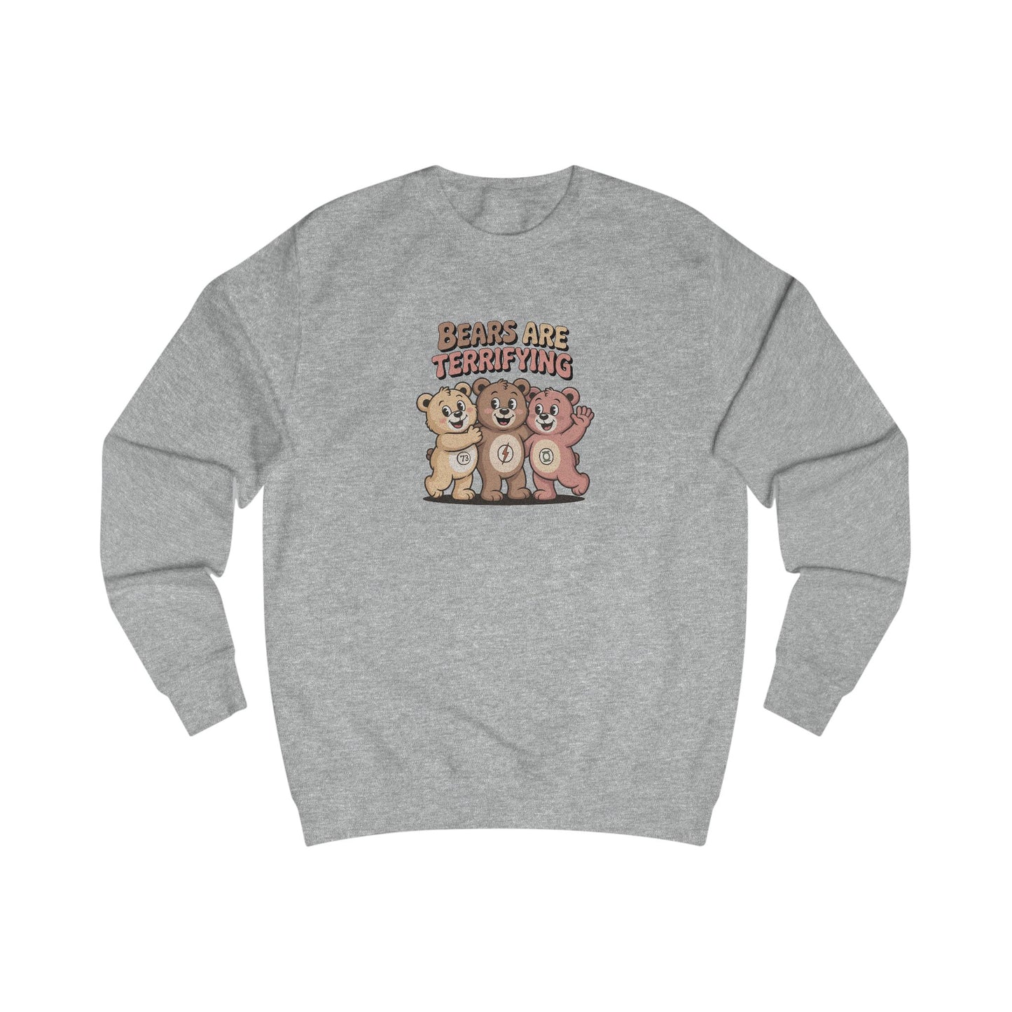 Bears Are Terrifying (Cute Remix) — Retro Sweatshirt (Light)