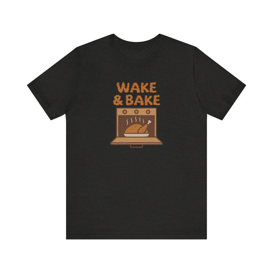 Wake & Bake — Retro Thanksgiving Turkey Tee (Dark)