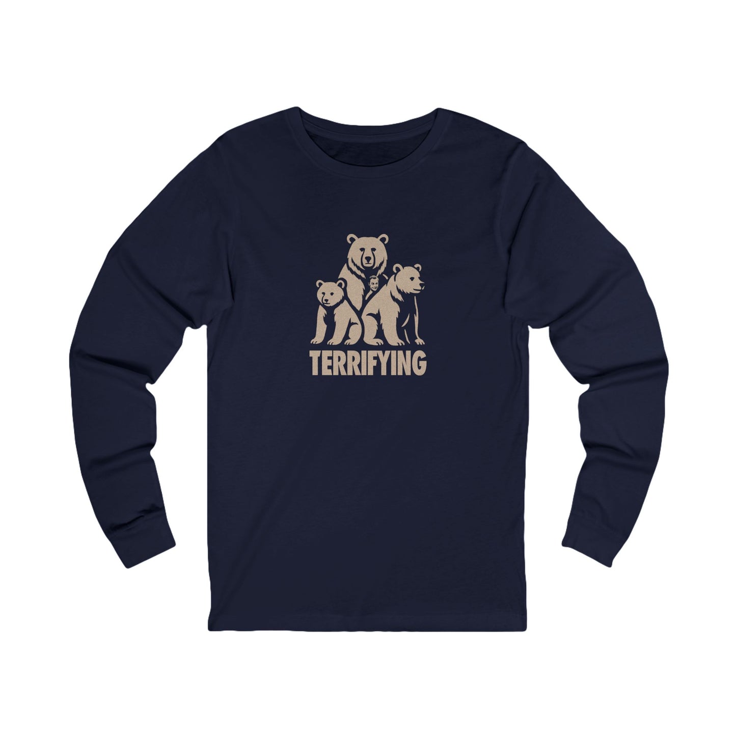Bears Are Terrifying — Retro Silhouette Long Sleeve (Dark)