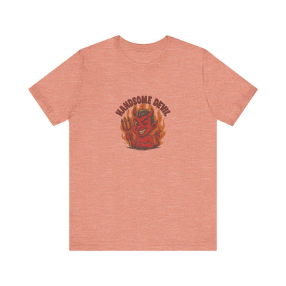 Handsome Devil — Fiery Retro Halloween Tee (Light)