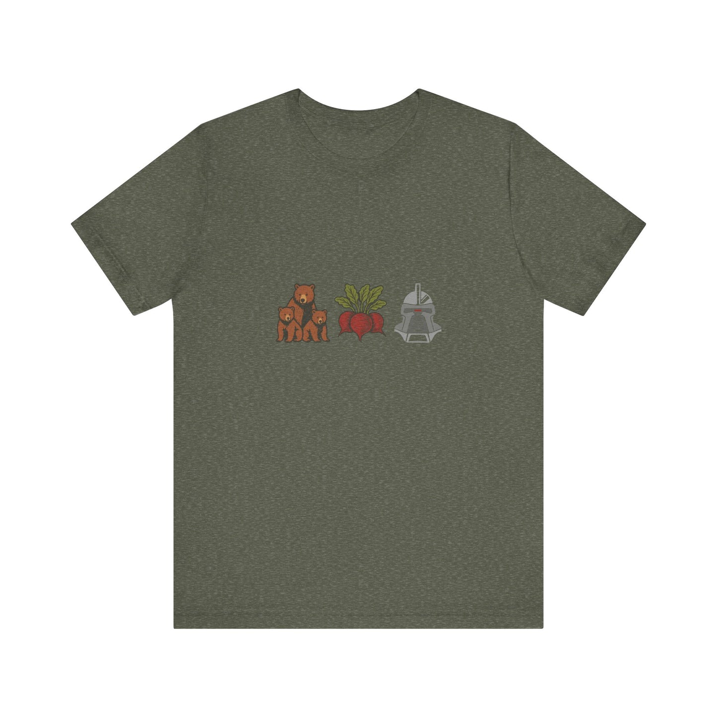 Bears, Beets, Battlestar (Icons) — Retro Tee (Dark)