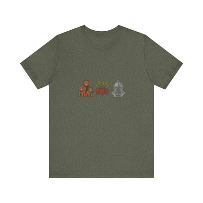 Bears, Beets, Battlestar (Icons) — Retro Tee (Dark)