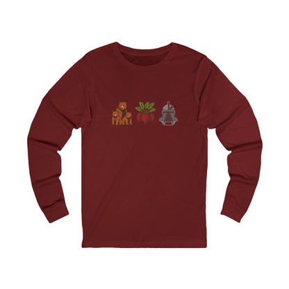 Bears, Beets, Battlestar (Icons) — Retro Long Sleeve (Dark)