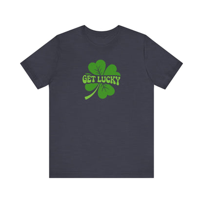 I’m Up All Night to Get Lucky — St. Patrick's Retro Tee (Dark)