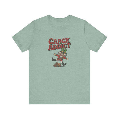 Crack Addict Nutcracker (Unhinged Remix) — Retro Tee (Light)