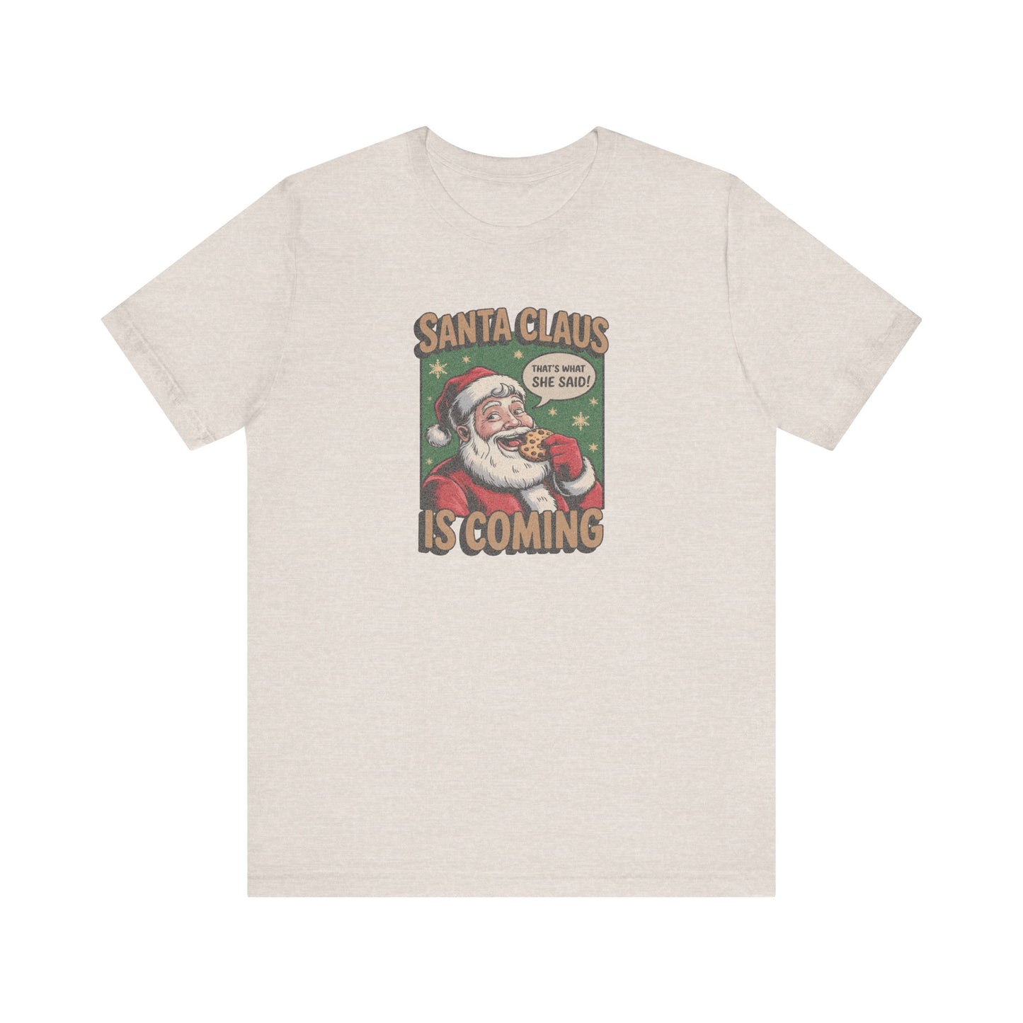 Santa Claus is Coming — Vintage Christmas Tee (Light)