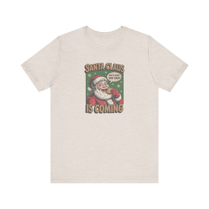 Santa Claus is Coming — Vintage Christmas Tee (Light)