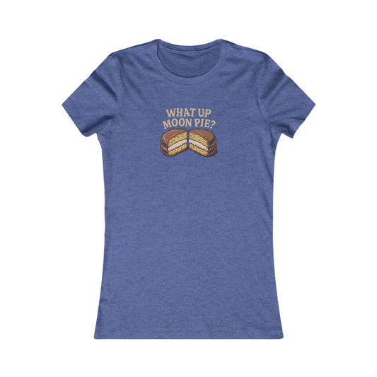 What Up, Moon Pie? — Big Bang Theory Retro Women's Tee (Dark)