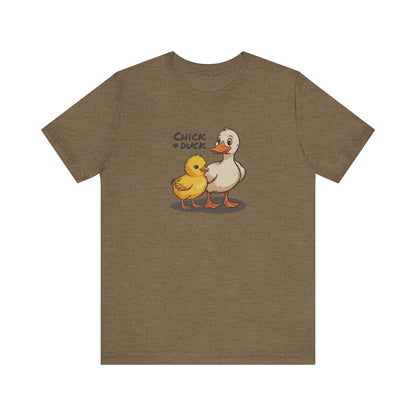 The Chick and the Duck — Friends Retro Tee (Light)