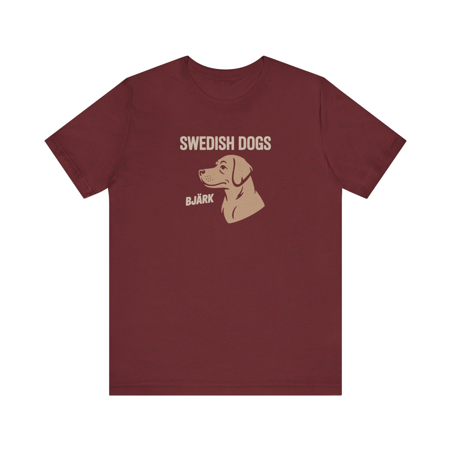 His Bjärk Is Worse Than His Bite – Minimalist Dog Pun Retro Tee (Dark)
