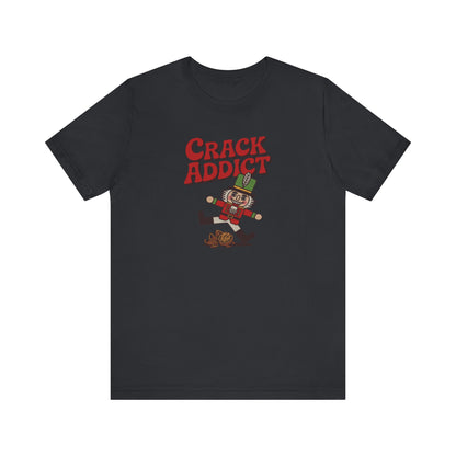 Crack Addict Nutcracker (Unhinged Remix) — Retro Tee (Dark)
