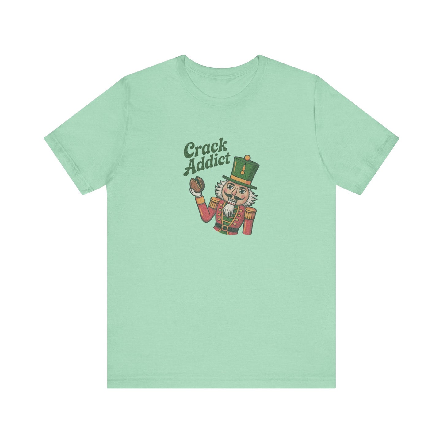 Crack Addict Nutcracker — Vintage Christmas Retro Tee (Light)