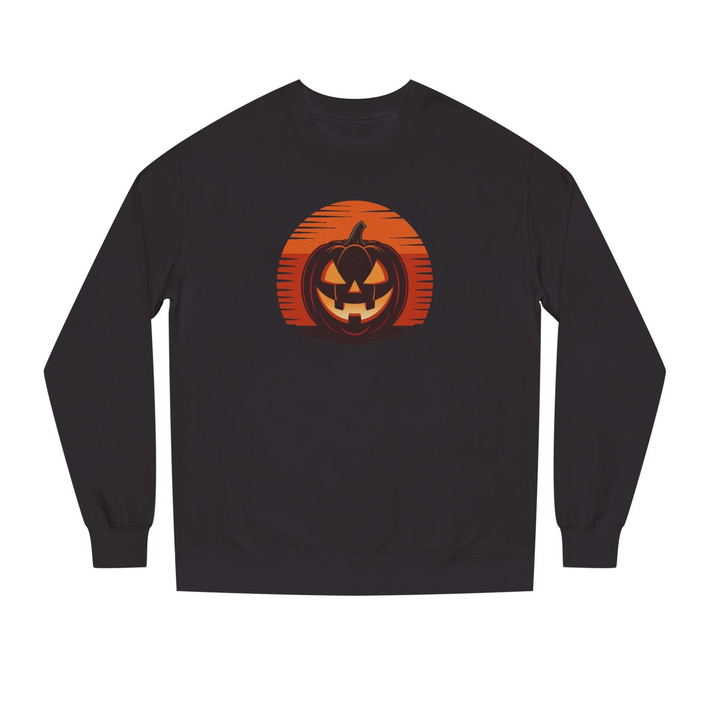 Retro Jack: Sliced Sunset — Halloween Sunset Sweatshirt (Dark)