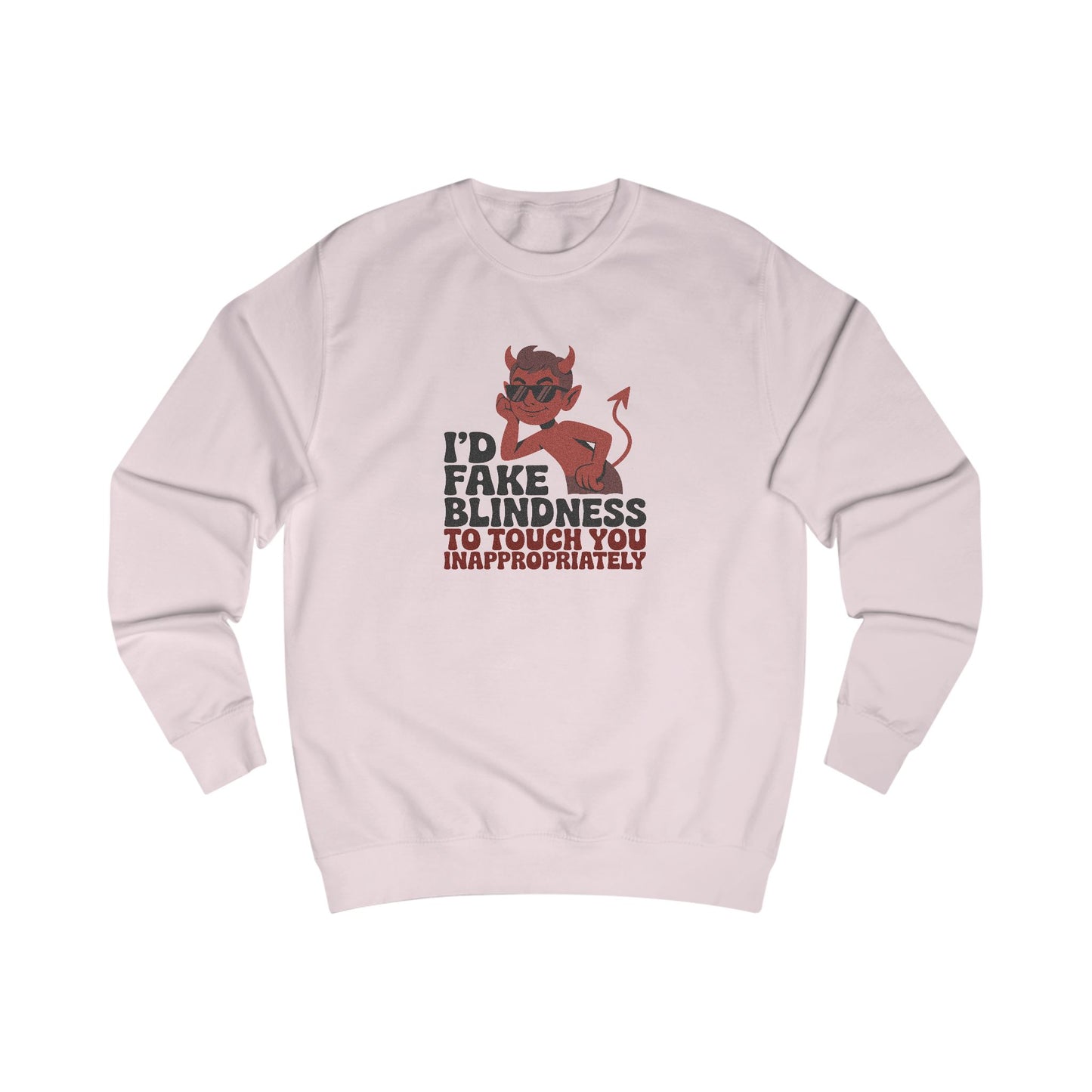 Fake Blindness? The Devil Made Me Do It! — Retro Sweatshirt (Light)